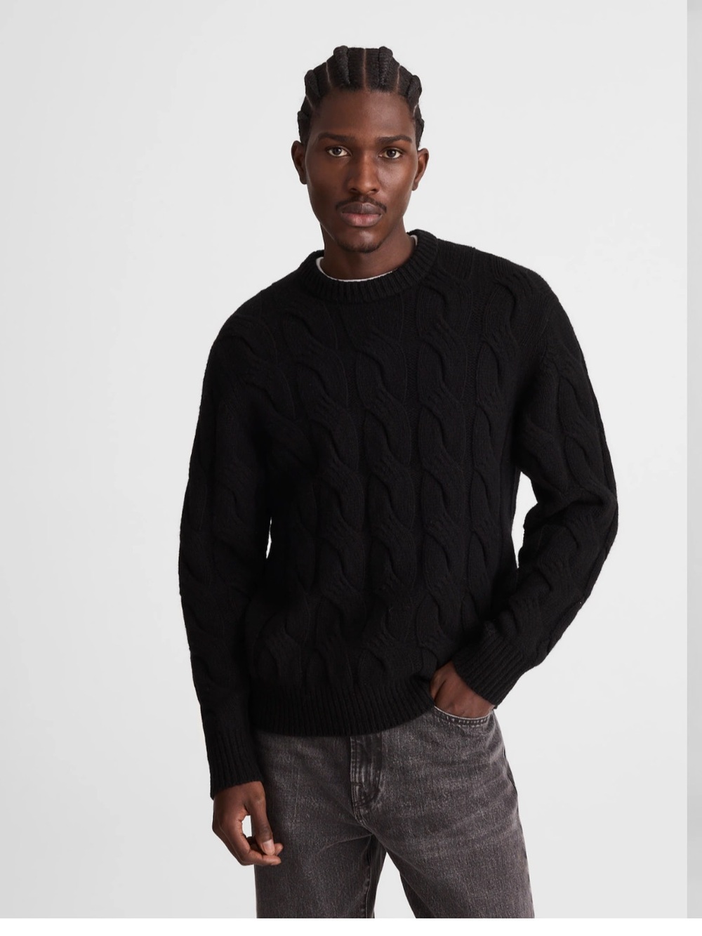 Madewell Cable-Knit Crewneck Sweater
